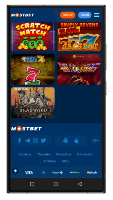 Mostbet website