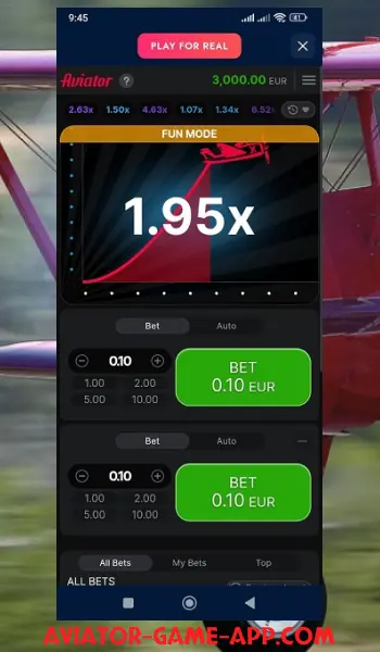 Aviator App Demo mode