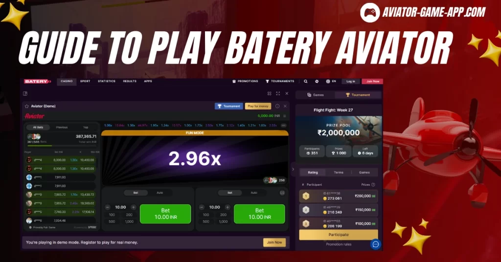 Step-by-Step Guide to Play Batery Aviator